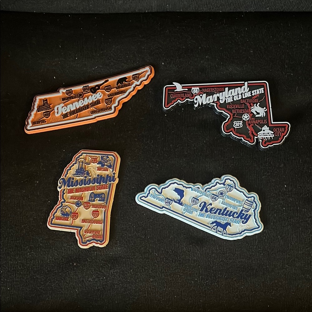 State Map Souvenir Magnets Set